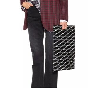 Balenciaga NEW Logo Market Shopper Bag Leather Tote oversized